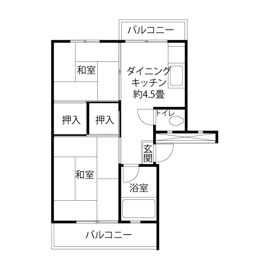 3-304号室の間取り図サムネイル