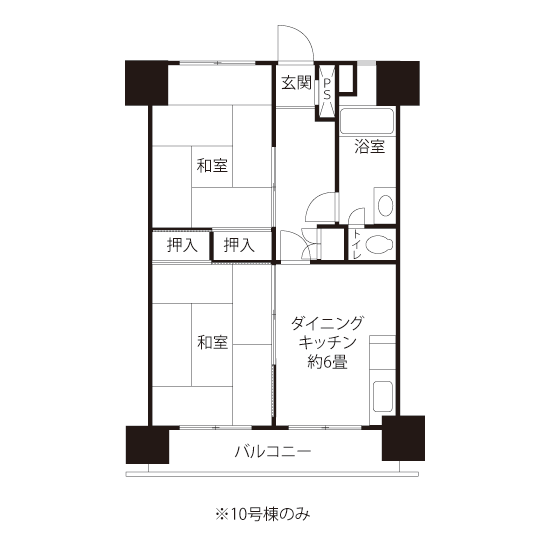 10-401号室の間取り図サムネイル