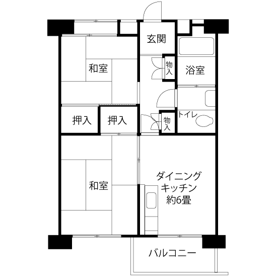 L1031タイプの間取り図