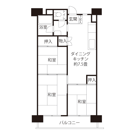 A1231タイプの間取り図