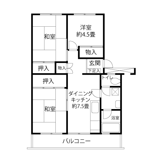 A1261タイプの間取り図