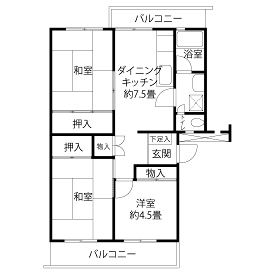 2-405号室の間取り図サムネイル