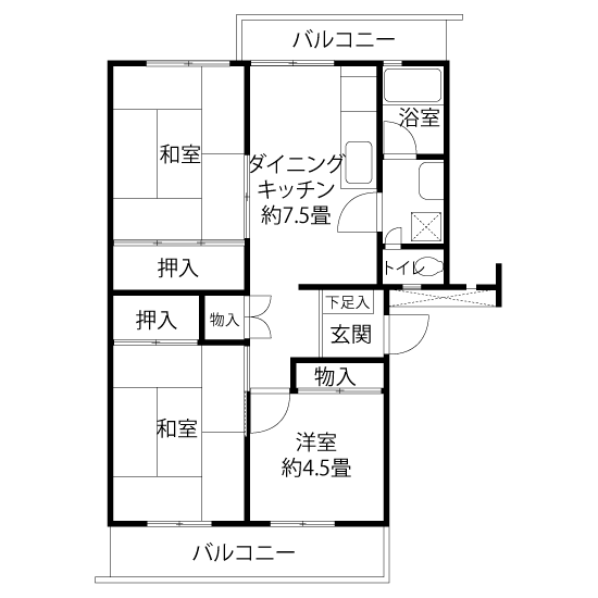 4-306号室の間取り図サムネイル