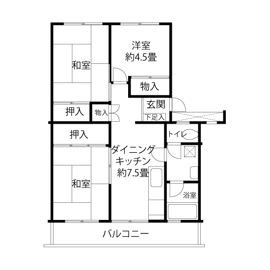 A1321タイプの間取り図
