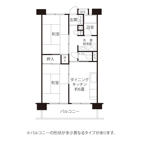 A1361タイプの間取り図