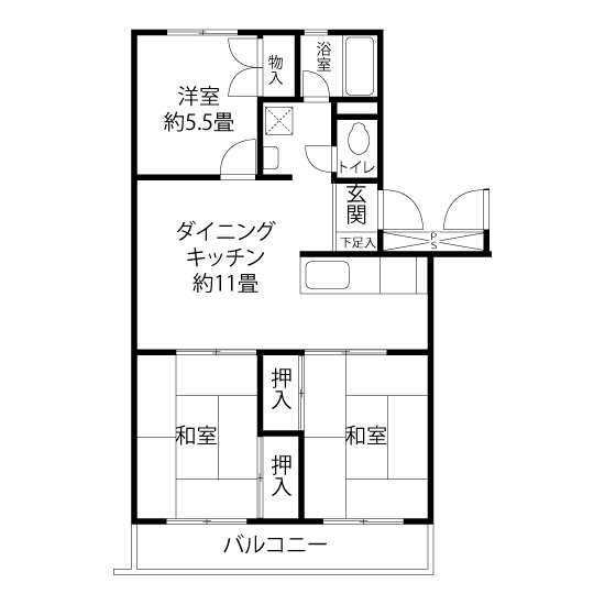 A1411タイプの間取り図
