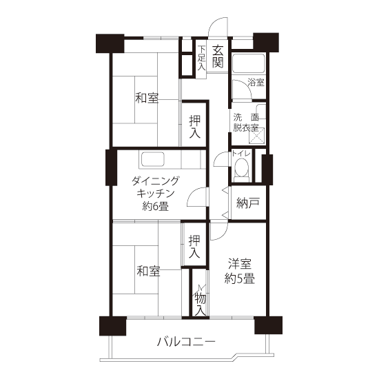 A1421タイプの間取り図