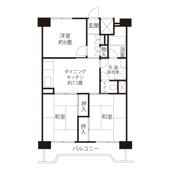 16-502号室の間取り図サムネイル