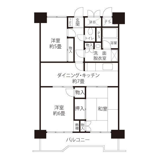 A1482タイプの間取り図