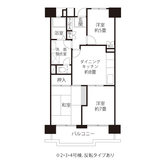 3-305号室の間取り図サムネイル