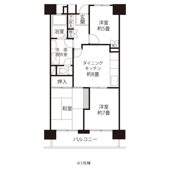 5-509号室の間取り図サムネイル