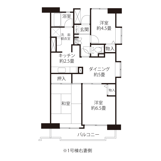 A1542タイプの間取り図