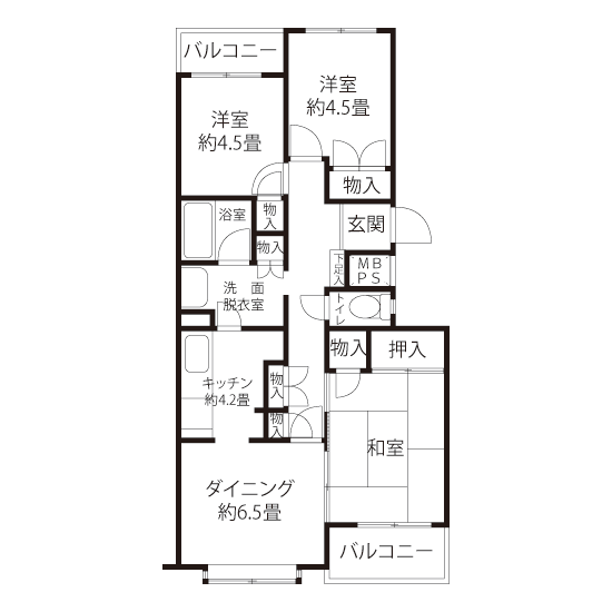 A1562タイプの間取り図