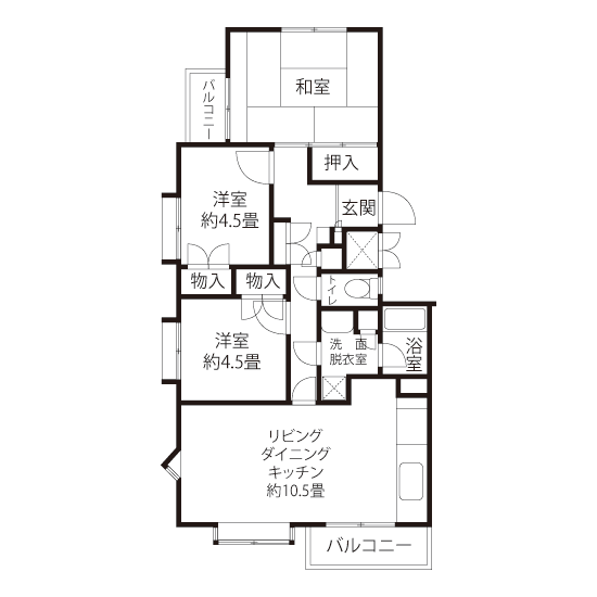 A1563タイプの間取り図