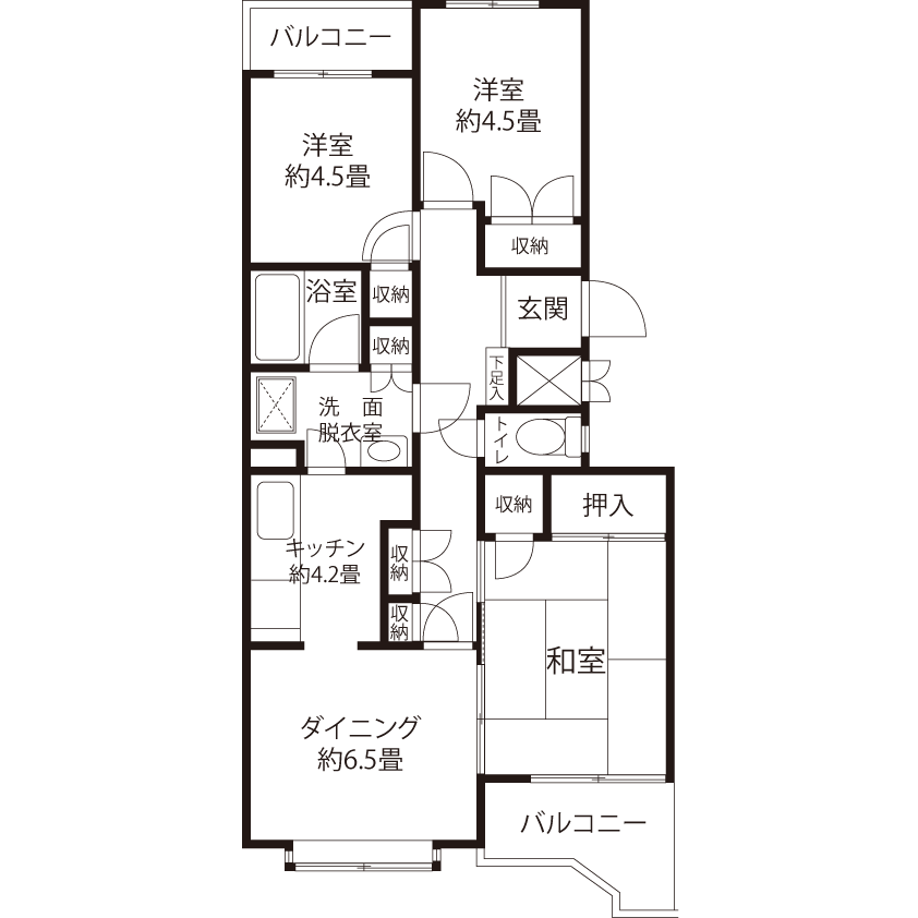 1-402号室の間取り図サムネイル