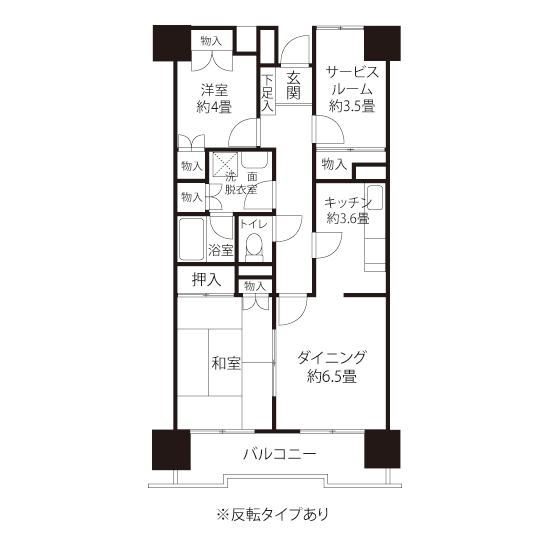 A1602タイプの間取り図