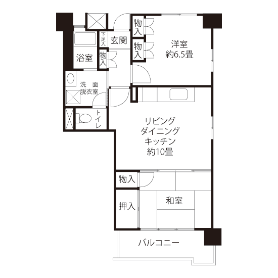 A1631タイプの間取り図