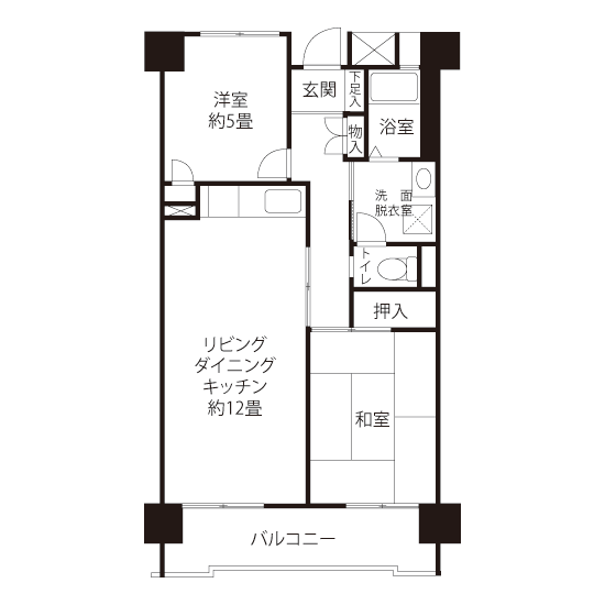 1-321号室の間取り図サムネイル