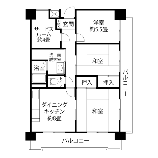 A1633タイプの間取り図