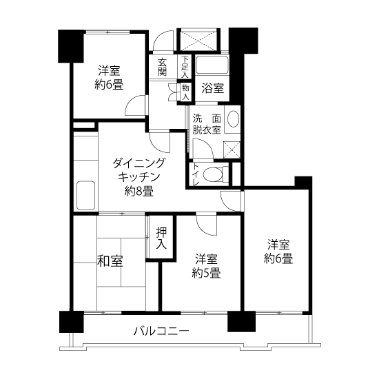 A1634タイプの間取り図