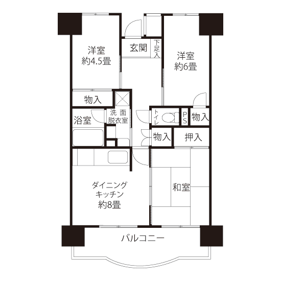 A1641タイプの間取り図