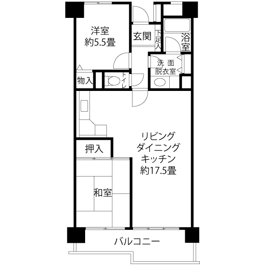 A1661タイプの間取り図