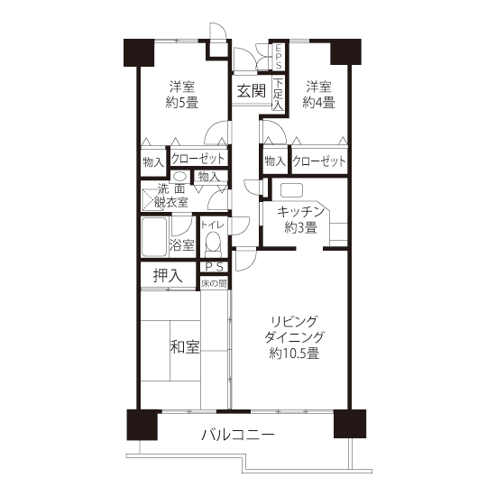 A1663タイプの間取り図