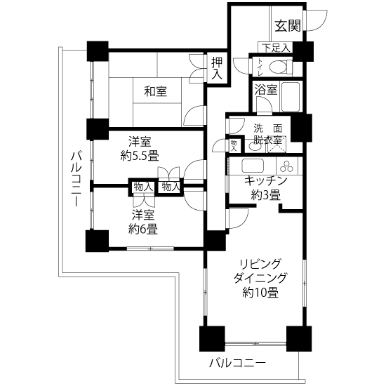 A1676タイプの間取り図