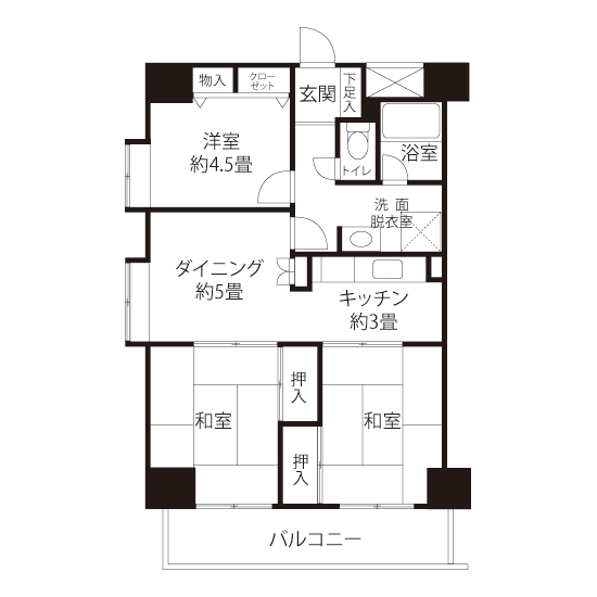 A1683タイプの間取り図