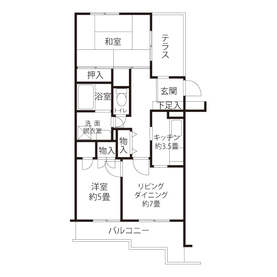 A1691タイプの間取り図