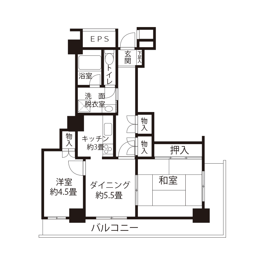 A1701タイプの間取り図