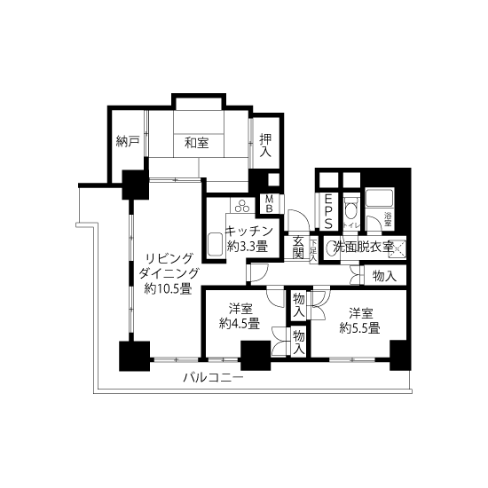 A1704タイプの間取り図