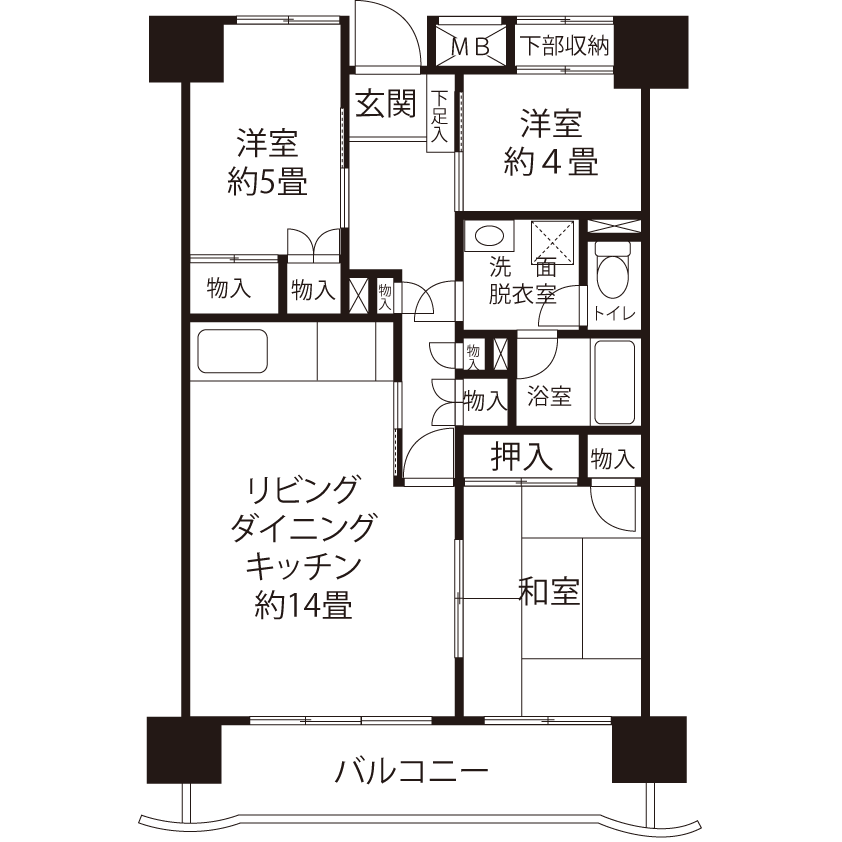 A1712タイプの間取り図