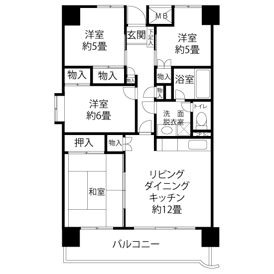 A1714タイプの間取り図