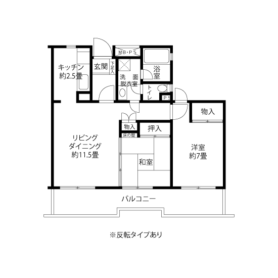 A1731タイプの間取り図