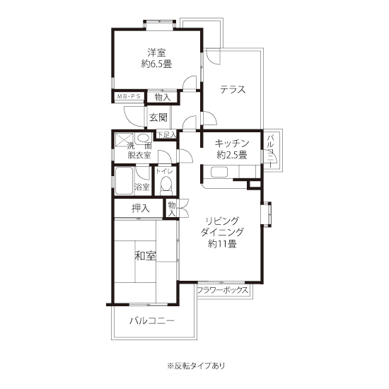 4-301号室の間取り図サムネイル
