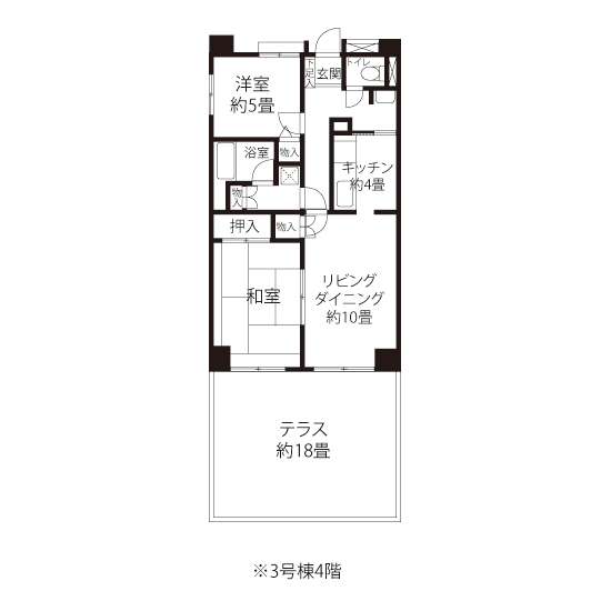 3-402号室の間取り図サムネイル