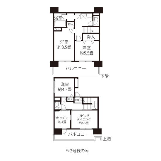 2-203号室の間取り図サムネイル