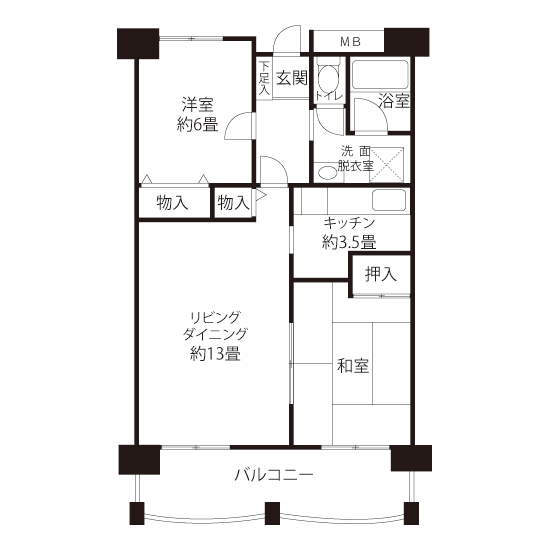 A1751タイプの間取り図