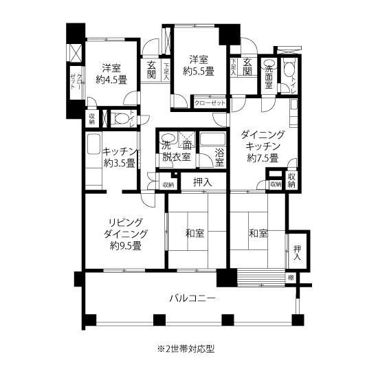 A1794タイプの間取り図