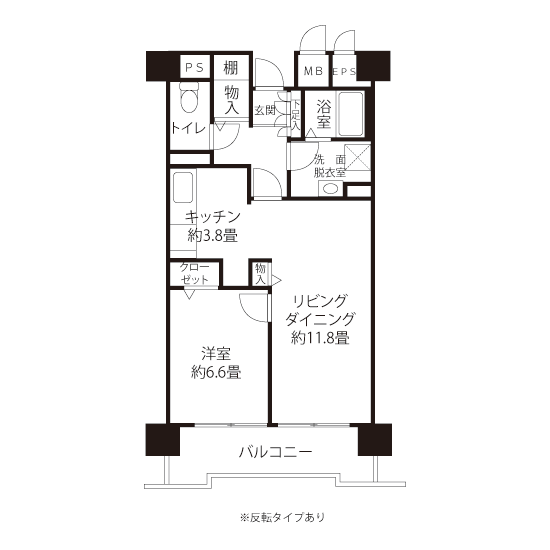 A1811タイプの間取り図