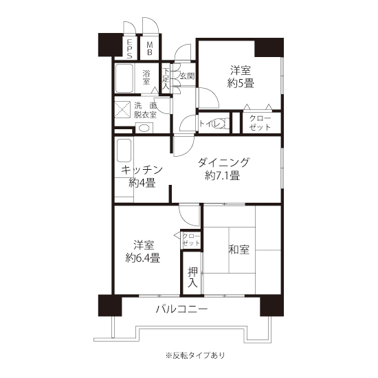 A1814タイプの間取り図