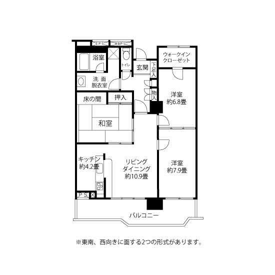 1-810号室の間取り図サムネイル
