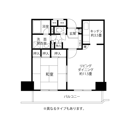 A5011タイプの間取り図