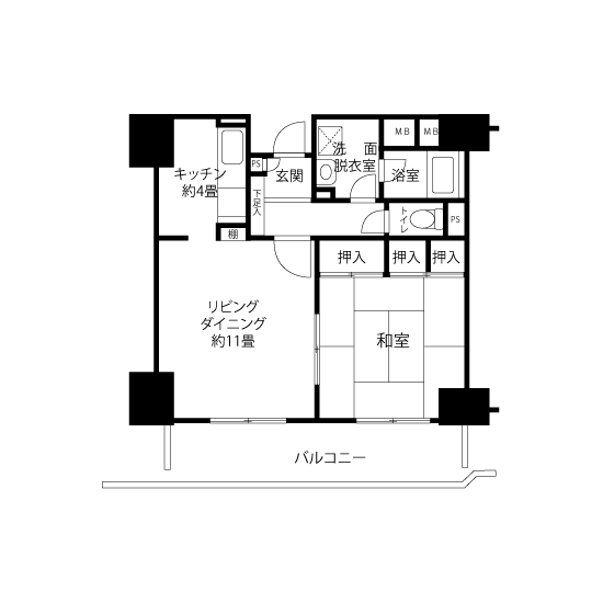 0-110号室の間取り図サムネイル