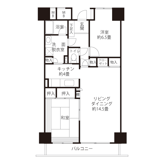 A5012タイプの間取り図