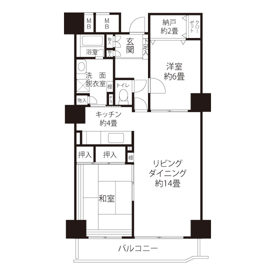 トミンハイム東陽六丁目 A5012 間取り図
