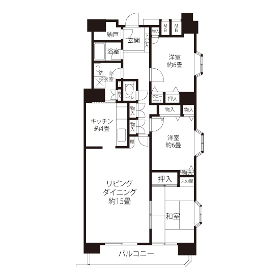 A5013タイプの間取り図