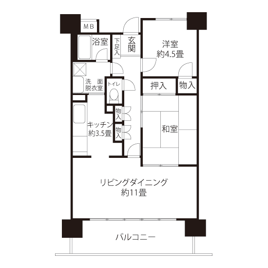 A5021タイプの間取り図