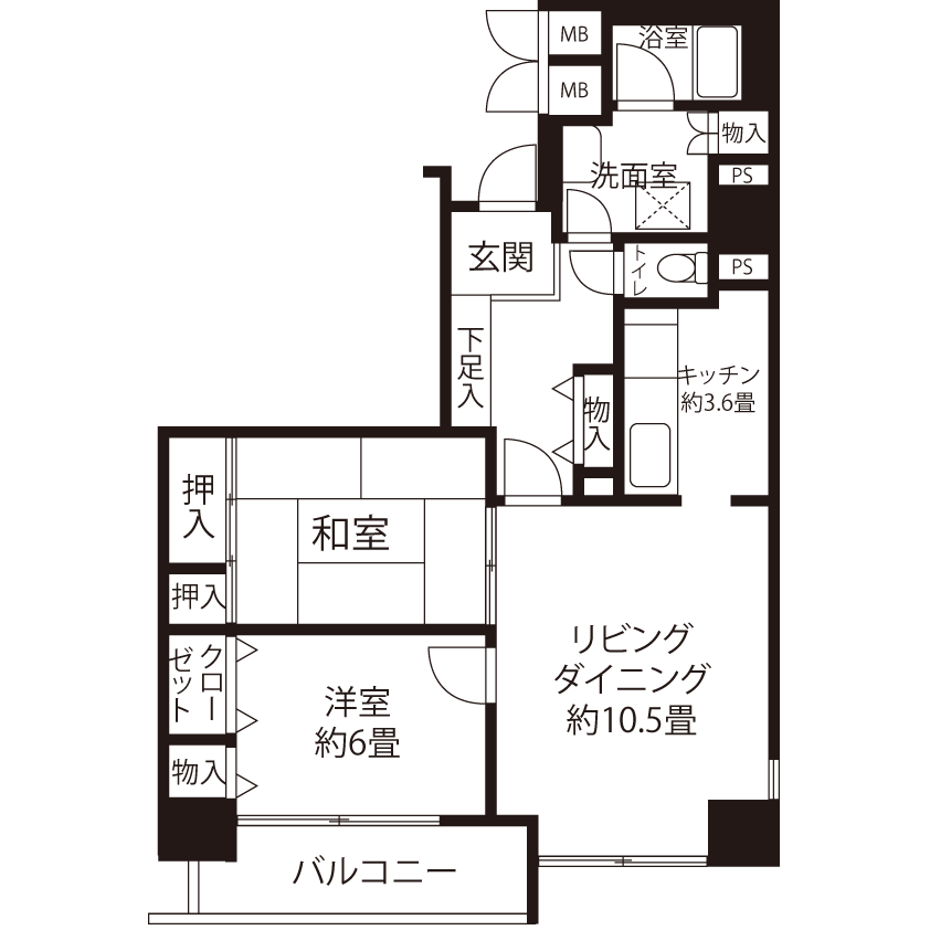 トミンハイム南篠崎町五丁目 A5032 間取り図